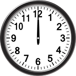 12時00分の時計の画像