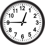 13時00分の時計の画像