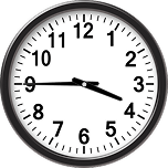 16時00分の時計の画像