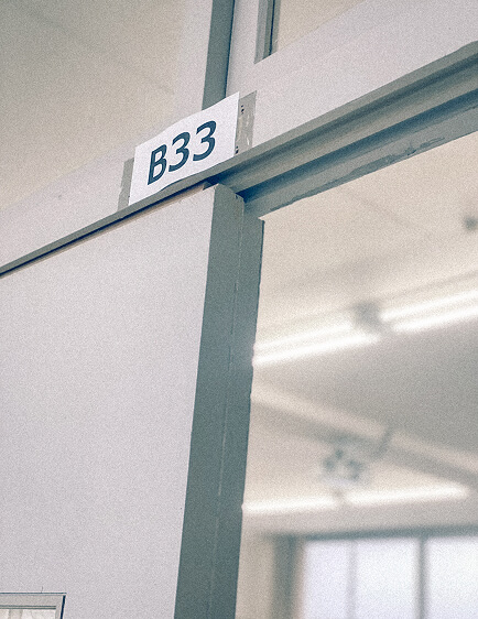 教室の入り口の写真